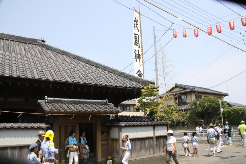 潮来祇園祭禮時の磯山邸の様子